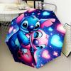 1PC Cartoon Sti-tch Printed Umbrella Folding umbrella, automatic umbrella 8-Frame for Travel, camping Fan gifts Christmas Gifts