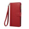 Plain Leather Phone Case for Google Pixel 10 Pro XL Pixel11 10a 9 9A 8 8A 7 7A 6 6A Lanyard Zipper&buckle Card Slot Wallet Cover