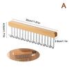 Wooden Wall Hanging With Telescopic Drying Rack With Stainless Steel Hook Pull-Out Space Saving Underwear Tank Top Organizer