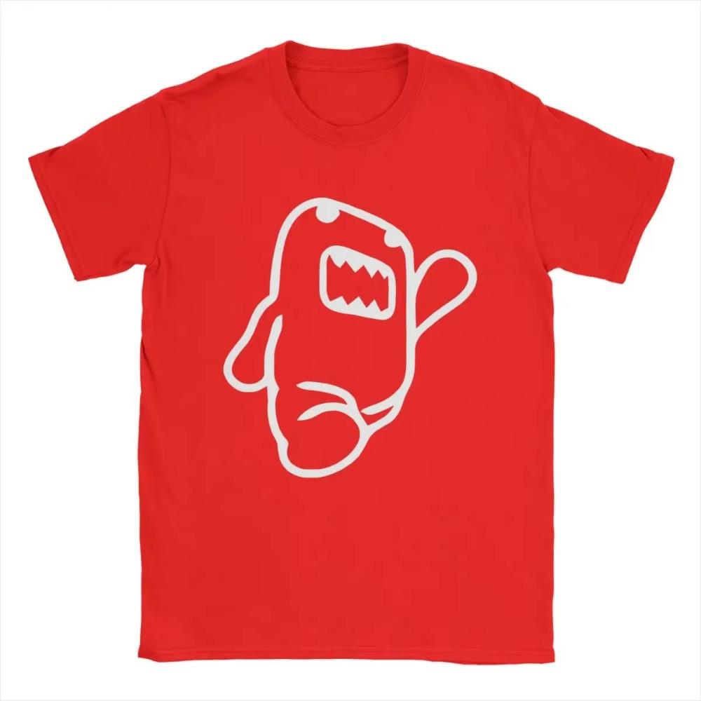 Leisure Domo Kun T-Shirts Men Round Collar Pure Cotton T Shirts Short Sleeve Tees Gift Clothing