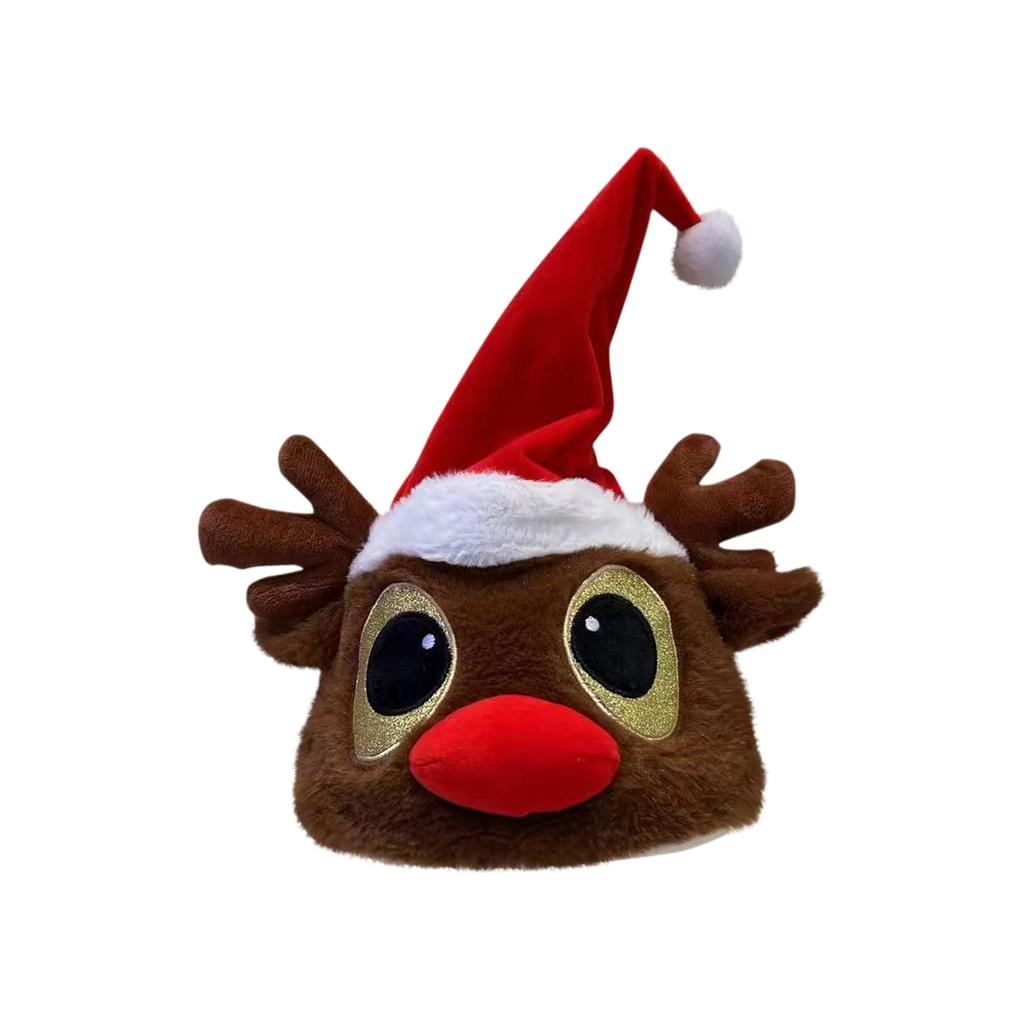 Christmas Festive Hat, Cartoon , For Adults And Children, Old Man Snowman Hat, Swinging, Singing, With Music And Light.