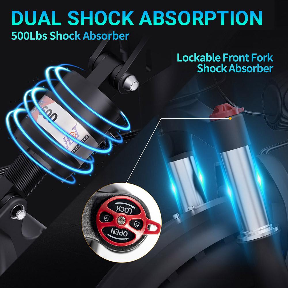 Ridstar H20 Pro Electric Bike, 1000W*2 Motor, 48V 23AH Battery, 20*4 Inch Fat Tires, 49km/h Max Speed, 112km Range