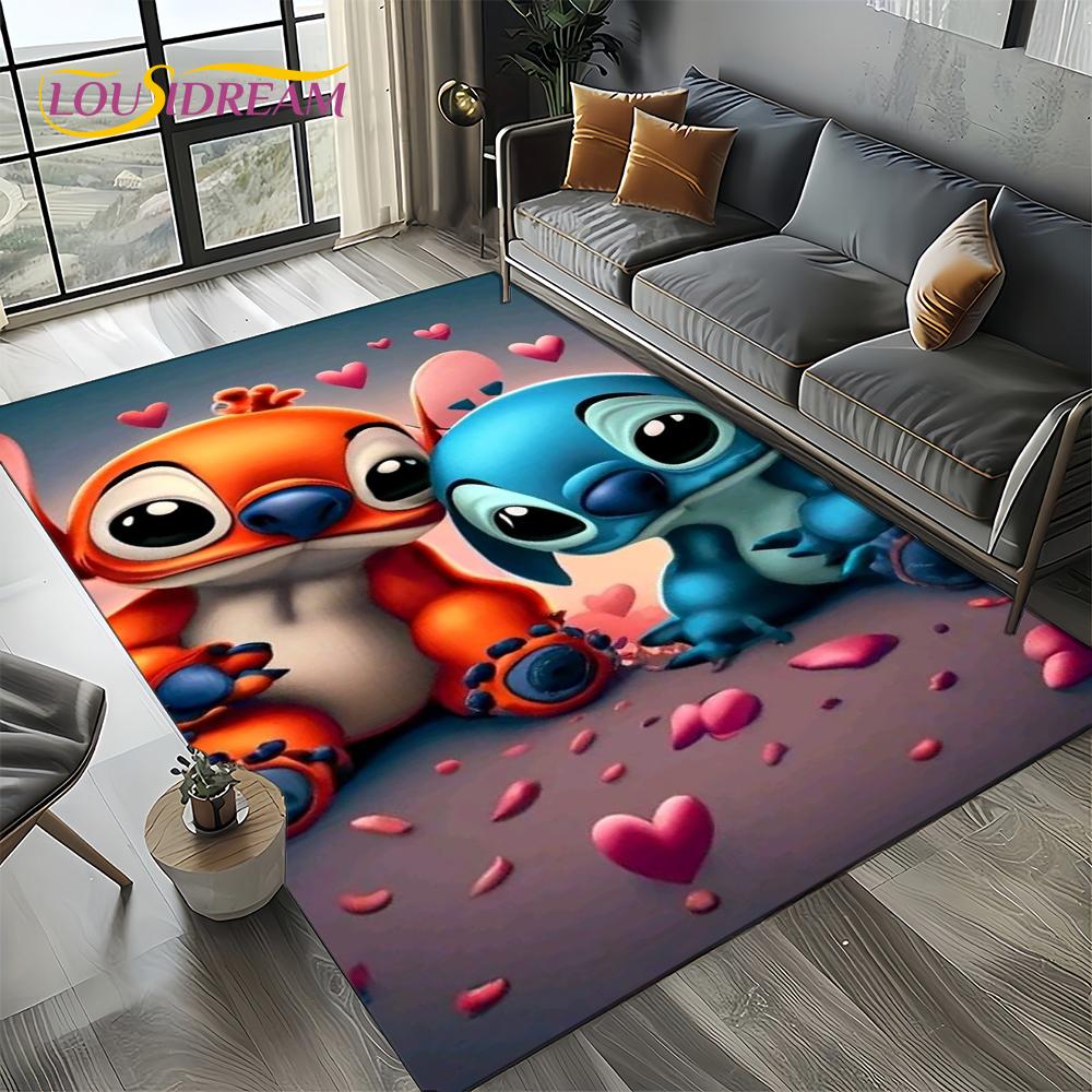 27 Style Cute Stitch  Cartoon 3D Carpet Rug for Home Living Room Bedroom Sofa Doormat Decor,Child Non-slip Floor Mat Gifts