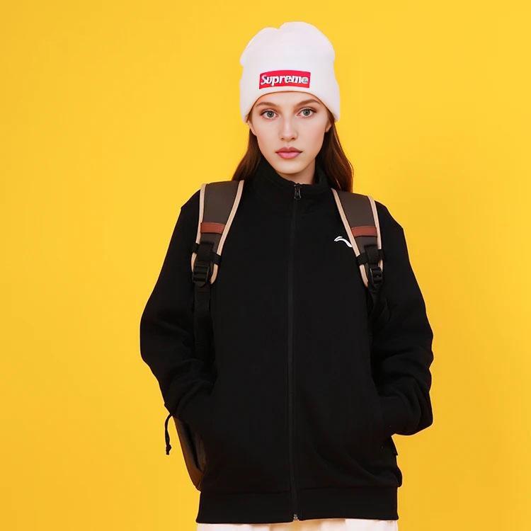 Li Ning Sports Lifestyle Series Logo Casual Stand воротник куртка унисекс куртка черный AWDR565-1