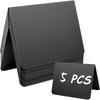 5PCS Desktop PVC Sign V-shaped Price Sign Plastic Label Erasable Black and Pink Small Blackboard Table Card