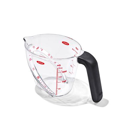 Мерный стакан OXO, новый тип, угловой мерный стакан, маленький, 250 мл, можно использовать в микроволновой печи и мыть в посудомоечной машине, термостойкий, изготовлен из тритана