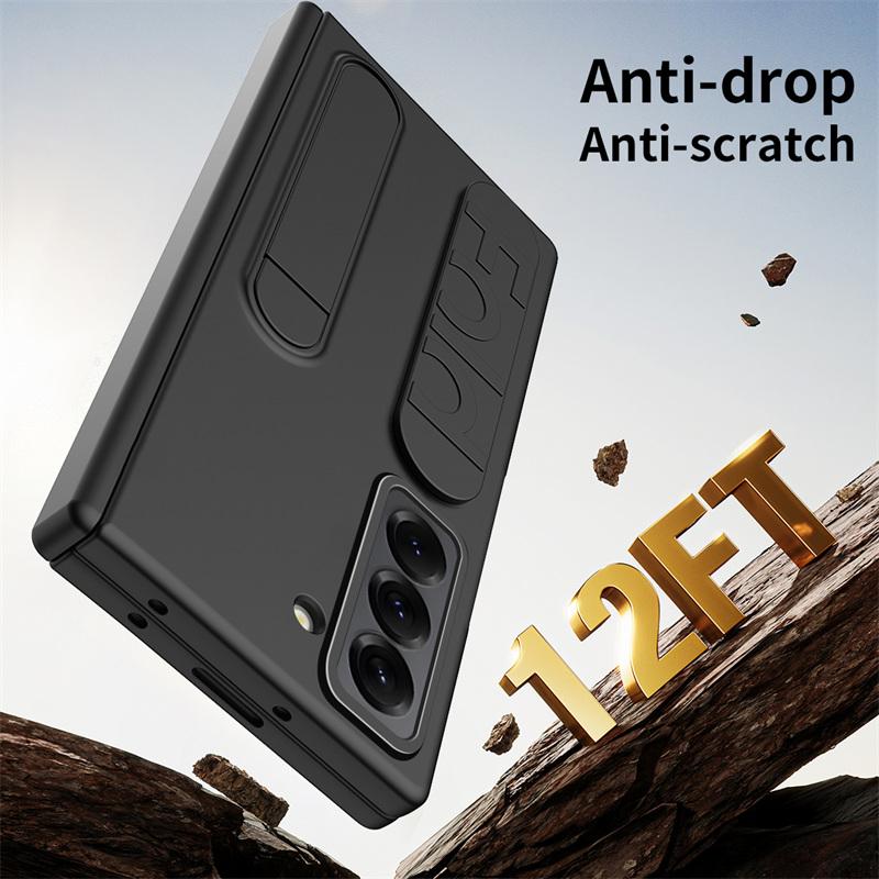 Hinge Elastic Wristband Stand Pen Slot Case for Samsung Z Fold Special / W25 / Z Fold 8 7 / Z Fold8 Ultra Tempered Glass Sytlus