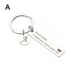 Stainless Steel Drive Safe Keychain Lover Gifts Fashion Jewelry A-Z 26 Initials Lettering Key Ring