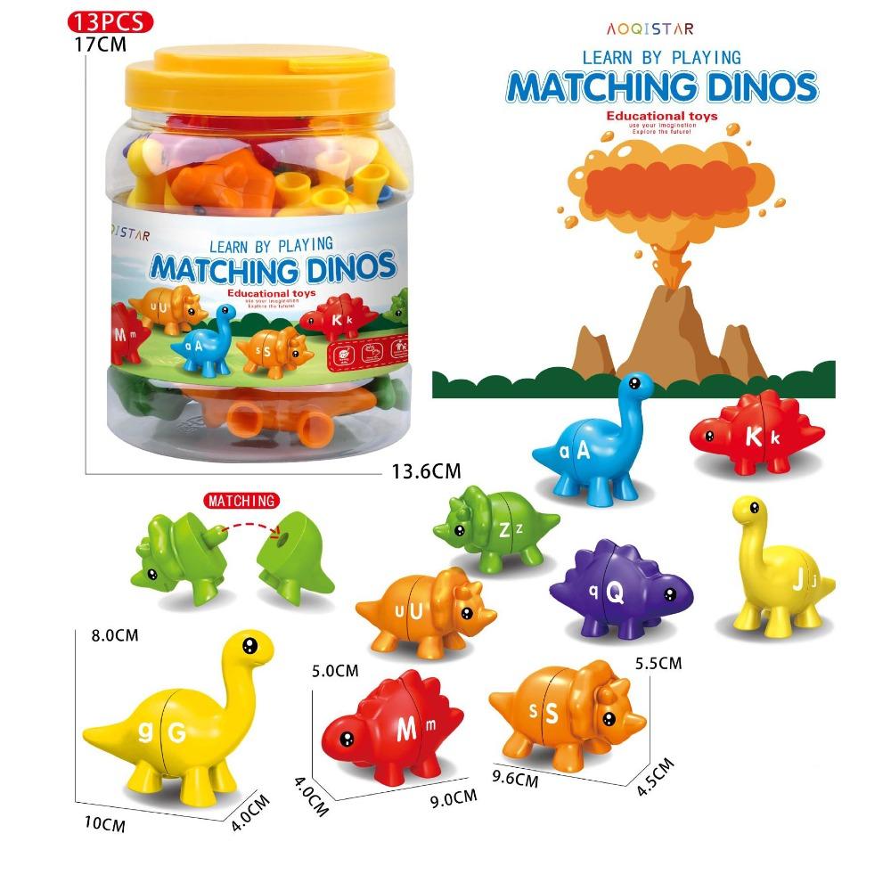 Double-Sided Letters Matching Letters Toy Dinosaur Alphabet Sensory Toys Children Kids Boys
