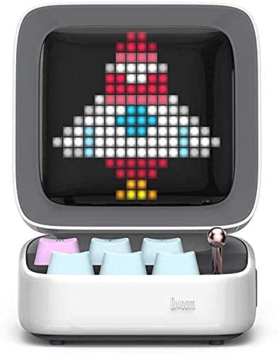 Divoom Ditoo-Pro Portable Bluetooth Speaker with 3.55-inch LED Screen Pixel Display, DSP Wireless Speaker with APP Control, HD Audio, Mechanical