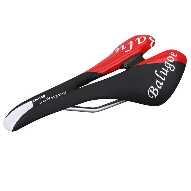 Comfortable Bicycle Saddle Road Mountain Bikes PU Leather Cycling Seat Pad Unisex Black/Red Or Black/White