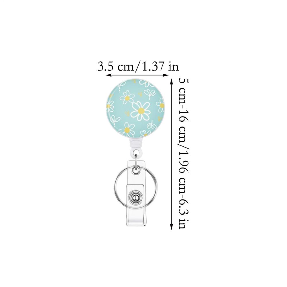 Retractable Badge Holders 3 Pieces Clear Window Quick Access Work Badge Holder With Retraction for Nurse Teachers Students