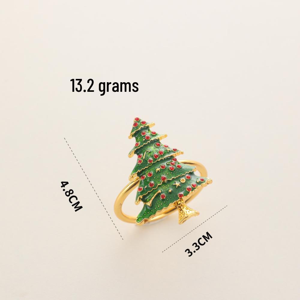 Cross-Border Christmas Napkin Rings: Tree, Reindeer, Wreath, Bells, Candy Cane, Snowflake Hotel Decorations
