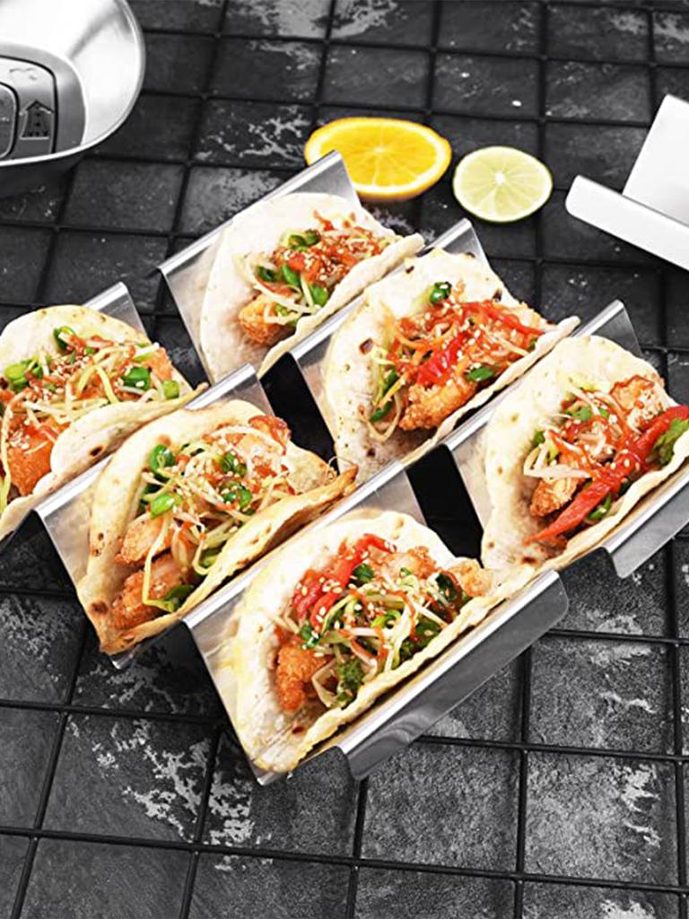 Подставка для тако Подставка для блинов Подносы для тортильи из нержавеющей стали Подставка для тако Подставка для мексиканской еды Кухонные принадлежности