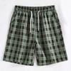Мужские повседневные шорты, модные клетчатые шорты больших размеров с эластичной резинкой на талии для мужской одежды