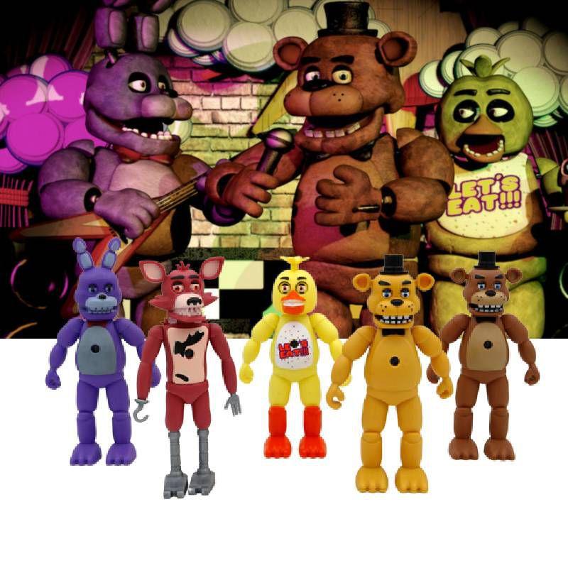 Набор игрушек - фигурок для экшена Five Nights At Freddy's. Безопасный, нетоксичный и предназначен для детей от 3 лет и старше.