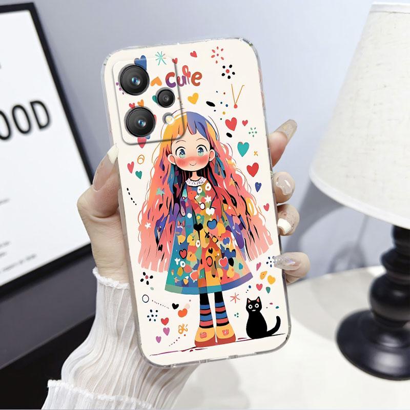Для Realme Narzo 50A N55 50A Prime 30A 50 4G Чехол-обложка Для Narzo 30 5G Мраморный Прозрачный Мягкий Силиконовый Чехол для Телефона Fundas Кот Capa
