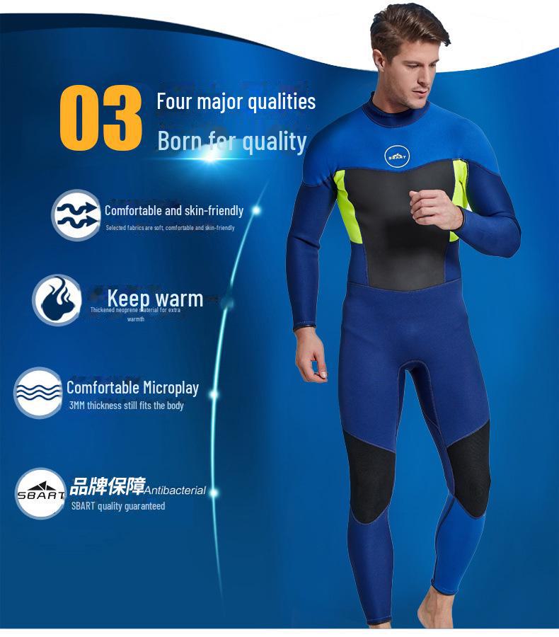 Shark Bart мужской цельный костюм для дайвинга и серфинга 3 мм, теплый и устойчивый к медузам, снаряжение для сноркелинга
