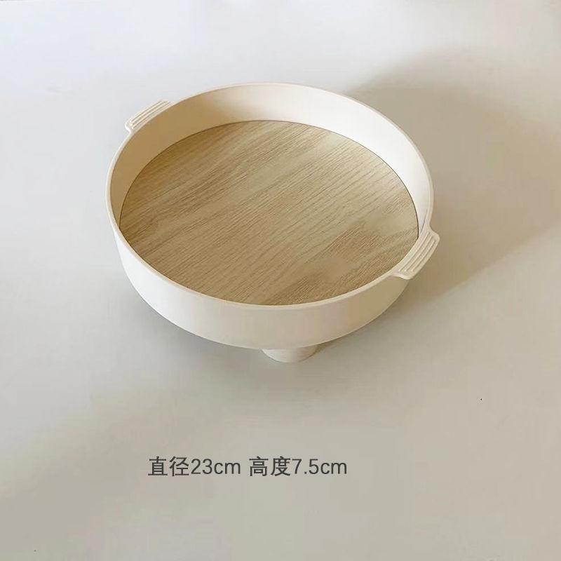 Современный круглый поднос, домашний декор, ваза, органайзер для хранения, декоративная коробка, настольный подсвечник для ароматерапии, офисный декор для рабочего стола