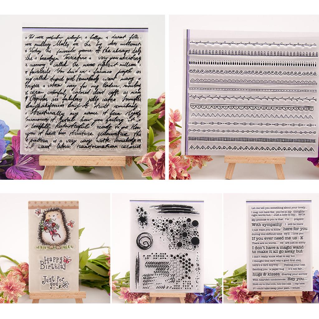 Transparent Stamp Silicone Seal Sheet For DIY Scrapbook Craft Card Album T1336