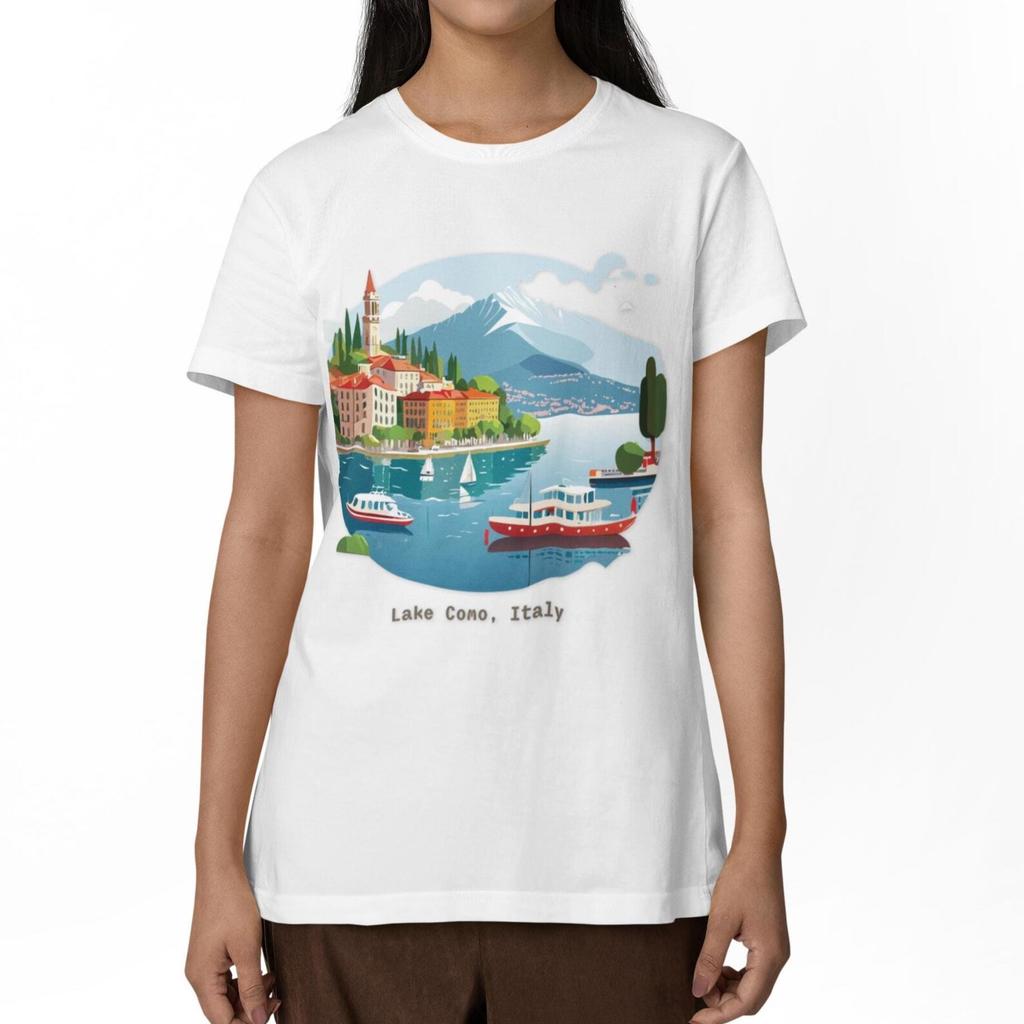Lake Como Italy T-Shirt Travel Tee Tourist Cruise Gift for Boy Girl Mom Mama Dad Grand Family Friend Sister Brother Crew Team Party