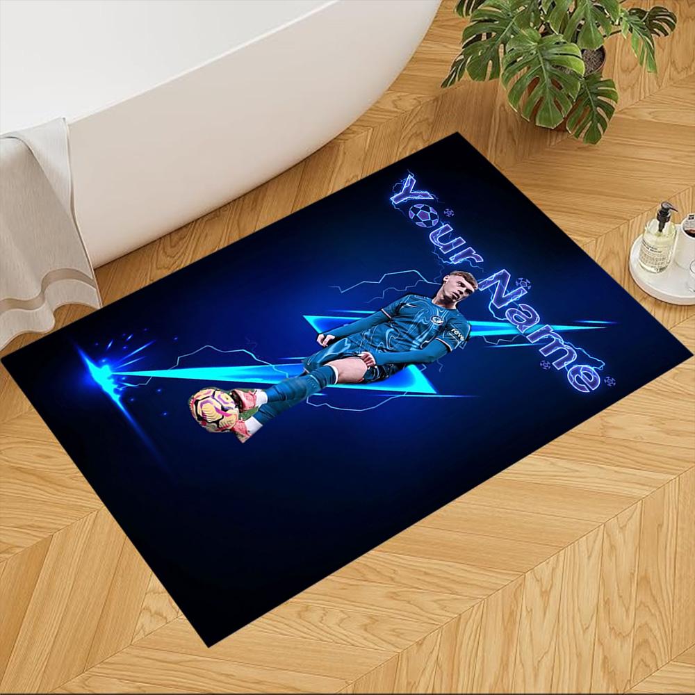 Chelsea Fc Football Player Customized Name Floor Mat Design for Dormitory Hallway Decorate room Foyer Antislip Carpet Anime Office Decor