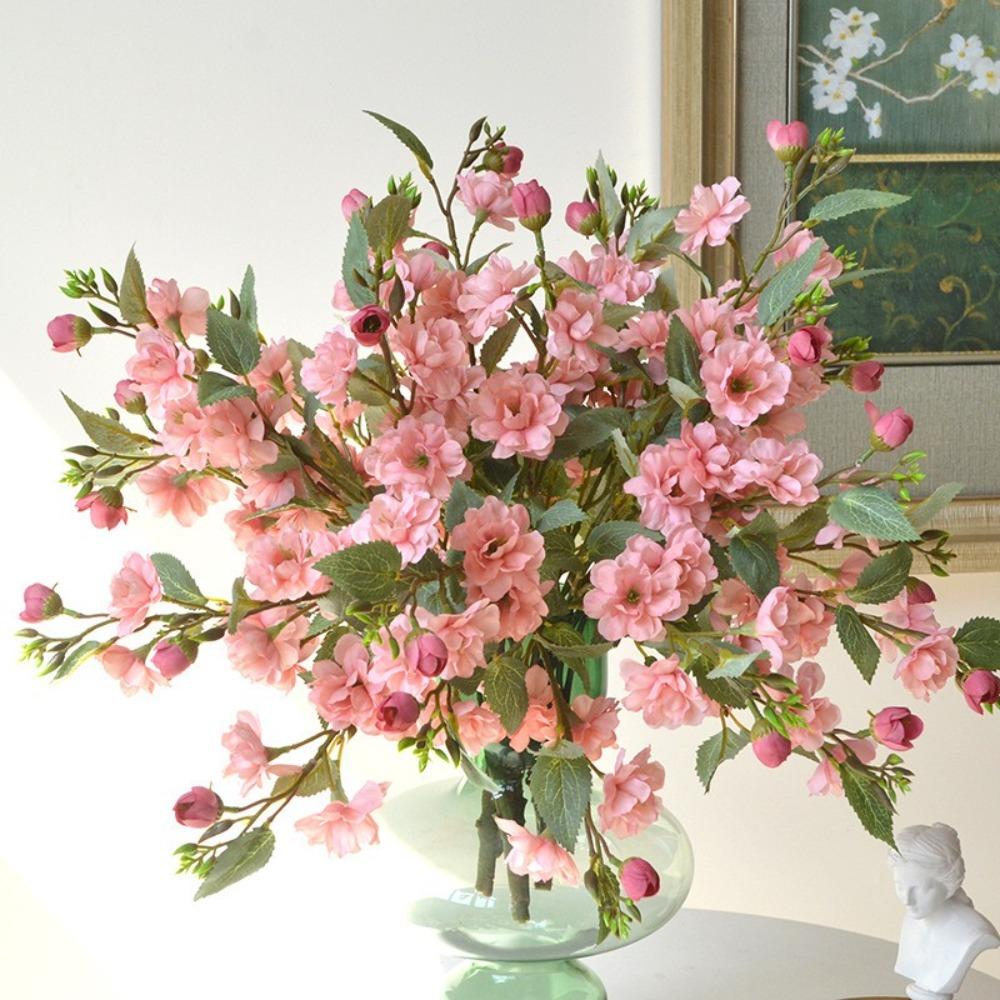 Plastic Silk Rose Bouquet Elegant Fake Plants Artificial Roses Flowers Outdoor Garden Decor