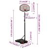 Basketball Hoop Stand Black 216 250 cm Polyethylene
