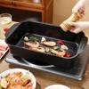 Non Stick Pan Grilled Fish Dish Large Capacity Rectangular Baking Pan Seafood Tray BBQ