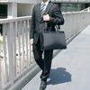 Деловая сумка портфель большой вместимости устойчивая командировка формат А4 хранение 2WAY спецификация сумка для поездок на работу сумка для собеседований черная [Ace Gene] мужская