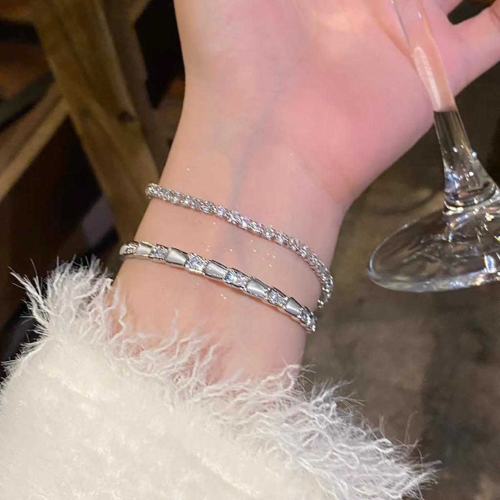 Spirit Snake Shaped Snake Bone Bracelet Texture Bracelet Zircon Ins Light Luxury Adjustable Bracelet