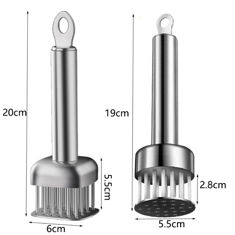 Игла для нежного мяса из нержавеющей стали 304, нержавеющая сталь, отскакивающий дизайн, молоток для стейка, профессиональная игла для разрыхления мяса, барбекю