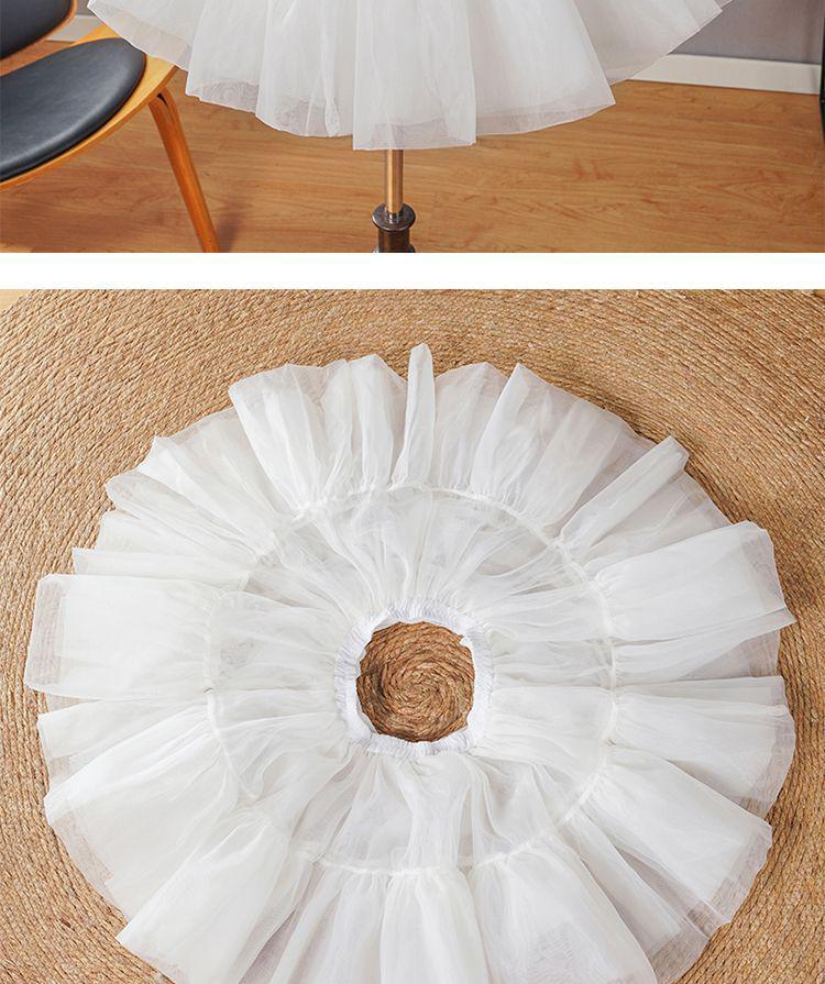 Повседневный мини-подъюбник из мягкого тюля в стиле Лолита – 35 см, без косточек, поддержка для косплея