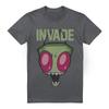Футболка Invader Zim Invade 100% Хлопок Мужская Топ S-2XL, Угольный