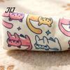 Safe Chewing Toys for Teething Kittens Mesh Tube Cat Toy, Crinkle Plush Pouch with Tinsel Pom Pom, Engagement Active Cats Interactive Stretchable Toy