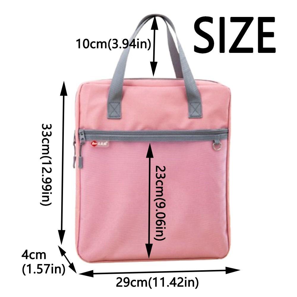 Portable A4 File Organizer Handheld Art Storage Bag Lightweight Document Storage Bag for Students