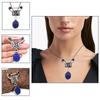 Pendant Lapis Lazuli Silver Jewelry 2.5" Gemstone  Handmade Sterling Silver