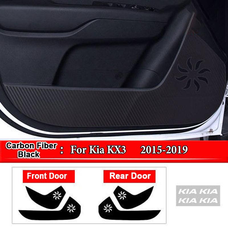 Для Kia Sportage K2 K3 K4 KX3 K5 KX5 KX7 Автомобильные Внутренние Накладки на Дверь Против Загрязнения Узором под Углеродное Волокно Наклейки Защитные Аксессуары