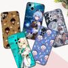 Black Tpu Case For OPPO A16 A16S A55 A94 F17 F19 Pro Reno 4 5 Lite 6 4G 5G Genshin Impact Girls