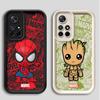 Милый Человек-паук и Грут из Marvel, чехол-бампер для телефона Xiaomi Redmi Note 10 11 12 Pro 13 14 Pro Plus 12s 11s