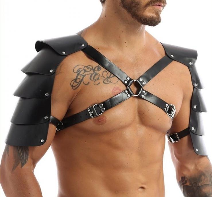 Harness with Shoulders Armors Simili Black