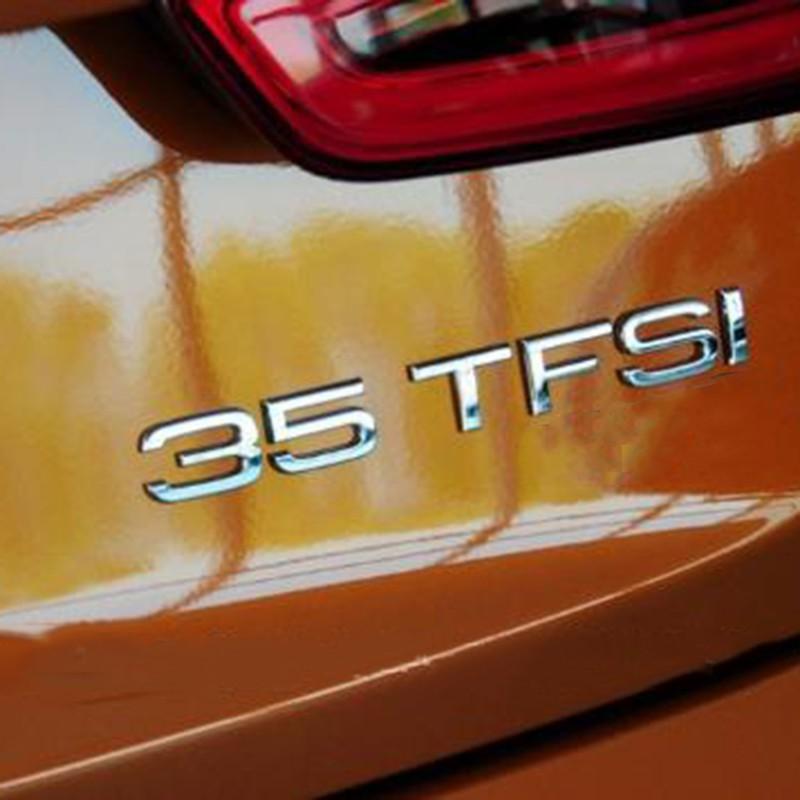 Модифицированные буквы 30, 35, 40, 45, 50 TFSI V6T V8T, смешанная металлическая наклейка на автомобиль, подходит для всех задних знаков автомобиля, наклейки с логотипом