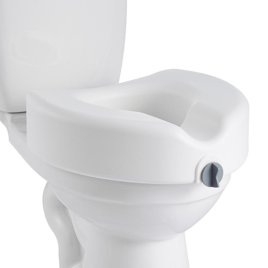 Raised Toilet Seat, 158.8 kg Capacity, 127 mm Lift Height, Commode Elevated Toilet Seat Riser with Enlarged Opening for Seniors, Elderly, Handicap,