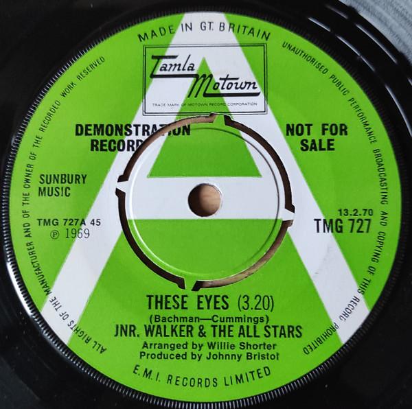 7-дюймовая пластинка JUNIOR WALKER THE ALL STARS These Eyes TMG727PROMO Tamla Motown 1969 UK SoulFunk Б/у