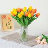 10 шт., искусственный цветок тюльпана со стеблем, реалистичный домашний офисный стол, центральная часть свадебного искусственного цветка, ветка, искусственная цветочная композиция, украшение