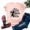 Halloween Thanksgiving Hexenbiest Print ShortSleeved TShirt Aesthetic Graphic Harajuku Top for Women