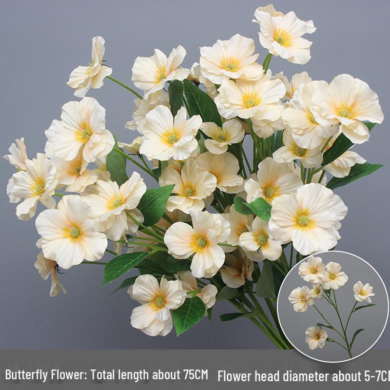 Свадебный декор из шелковых цветов шампанского - Искусственные элементы цветочного оформления потолка и прохода