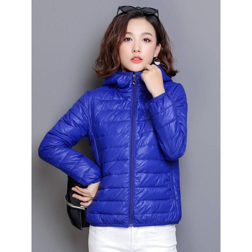 Women's Spring Autumn Winter Coat with Hood Thick Long Sleeves Warm Plain, Smooth, Form-fitting, with Zipper Pockets, Cardigan, Women's Coat