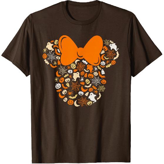 Disney Minnie Mouse Halloween Ghosts Pumpkins Spiders T-Shirt Small