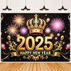 2025 С Новым годом Фон Фейерверк Золотой Тематический Баннер для вечеринки Новый год Празднование Семейной вечеринки Украшение Фото Фон